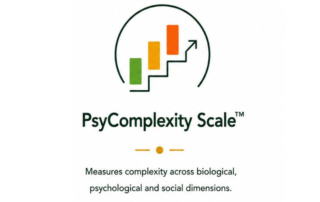 PsyComplexity Scale logo representing biopsychosocial complexity assessment across biological, psychological, and social dimensions.