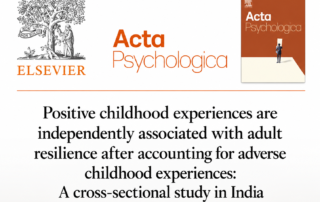 Thumbnail for an Acta Psychologica research article on positive childhood experiences, adverse childhood experiences, and adult resilience in India.