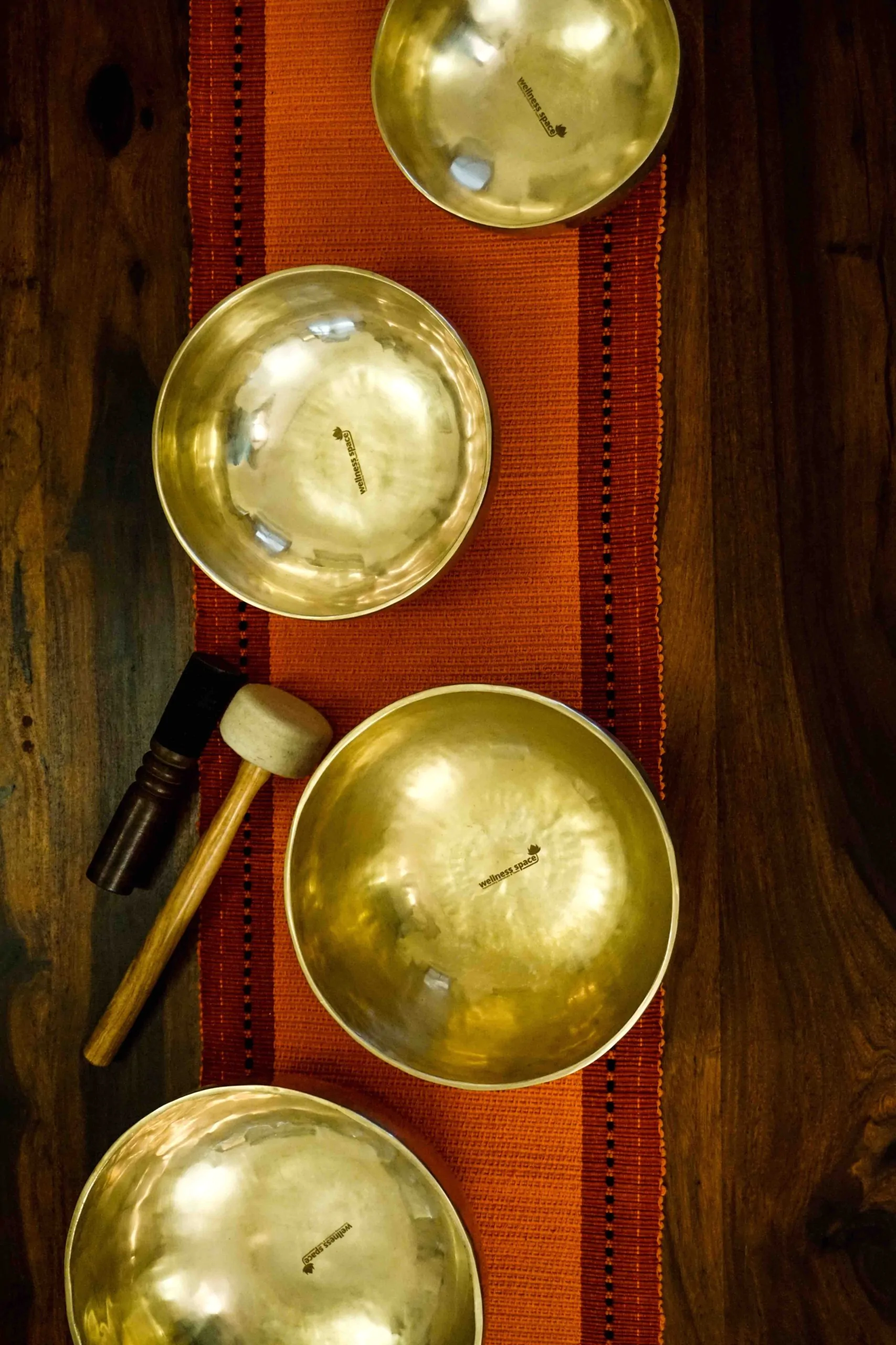 Set of 4 singing bowls available at wellness space