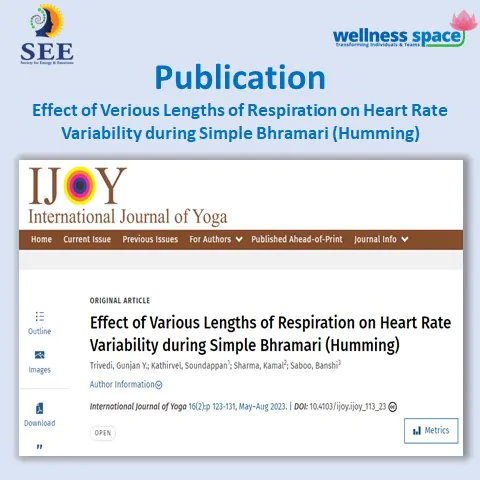 Publication: Effect of Various Lengths of Respiration on Heart Rate Variability during Simple Bhramari (Humming)