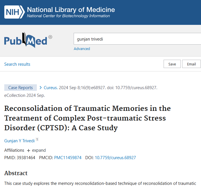 Use of Reconsolidation of traumatic memories (RTM) in CPTSD